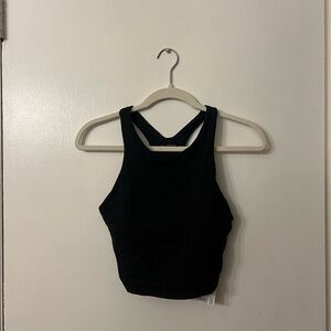 Black Conscious Crop Swim Top